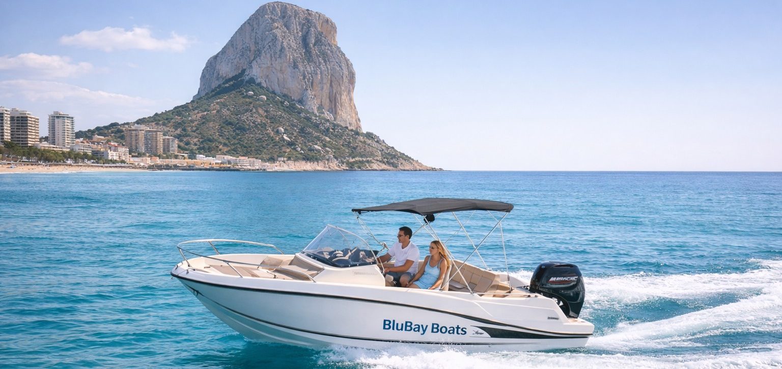 Barco en Calpe - Blubay Boats Alquiler de barcos en Calpe frente al Peñon de Ifach